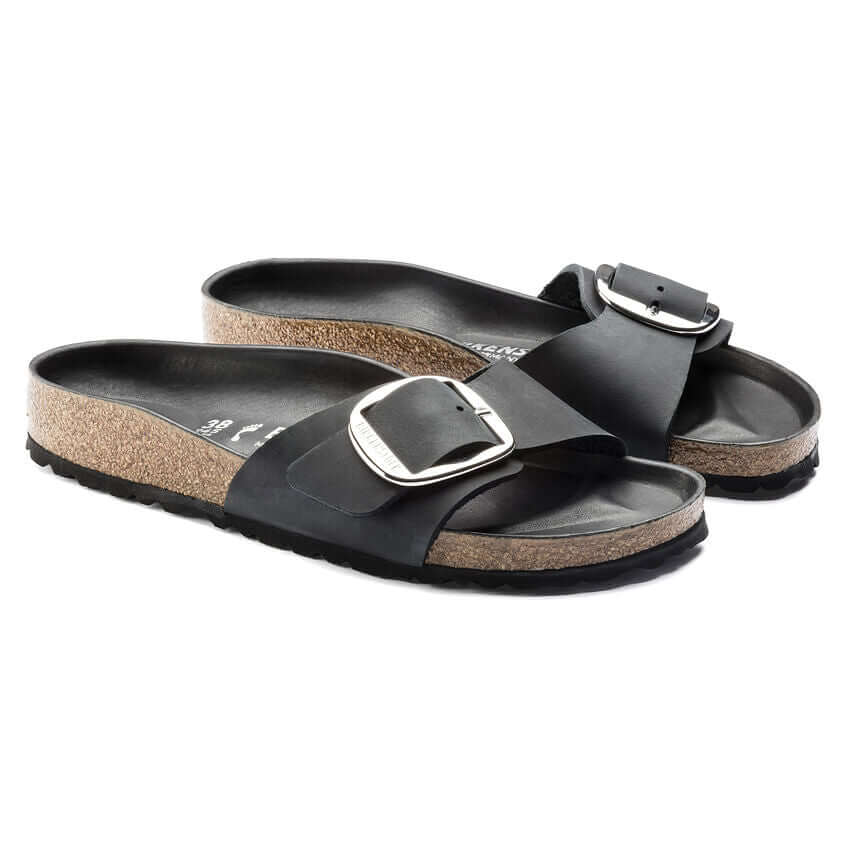 Birkenstock Madrid Big Buckle Black Oiled Leather - immagine 4