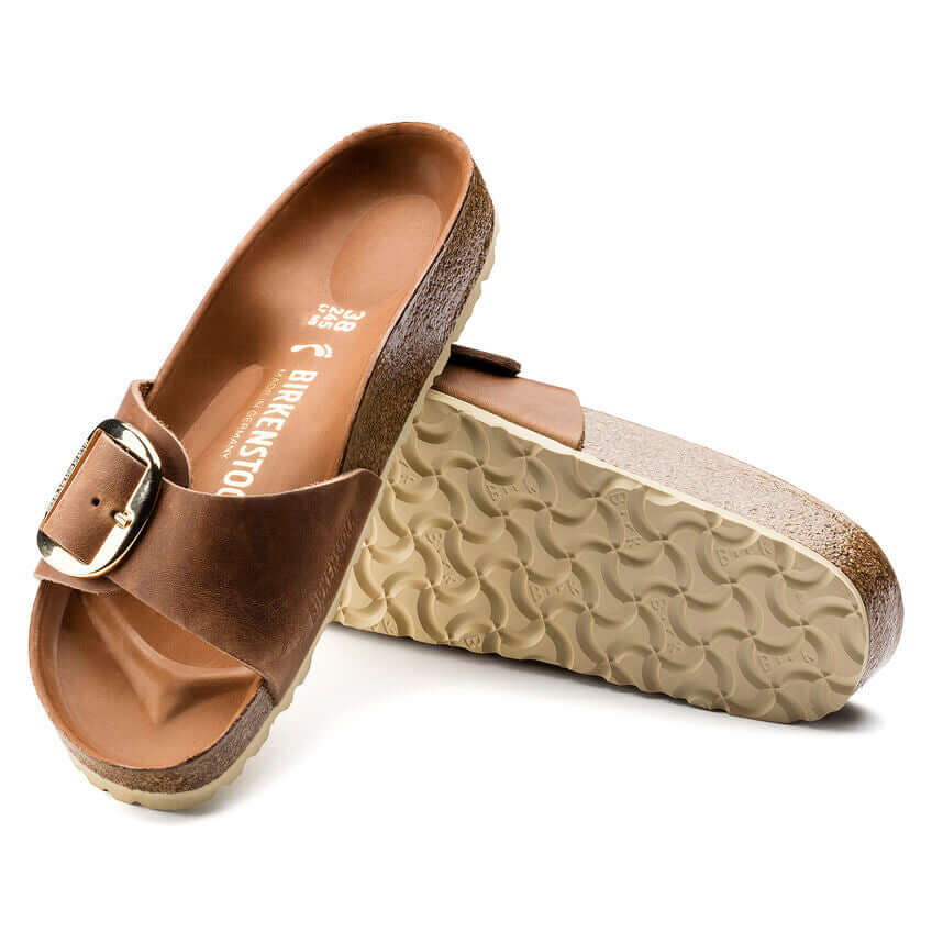 Birkenstock Madrid Big Buckle Cognac Oiled Leather - immagine 5
