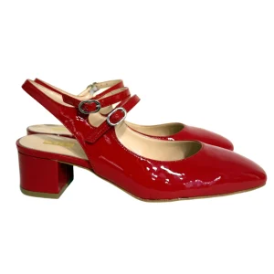 Slingback in vernice