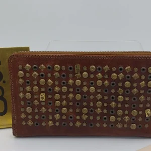 A.S.98 portafoglio cuoio borchiato