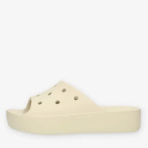 Crocs Classic Platform Slide W Ciabatte avorio