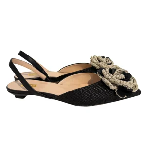 Slingback in rafia