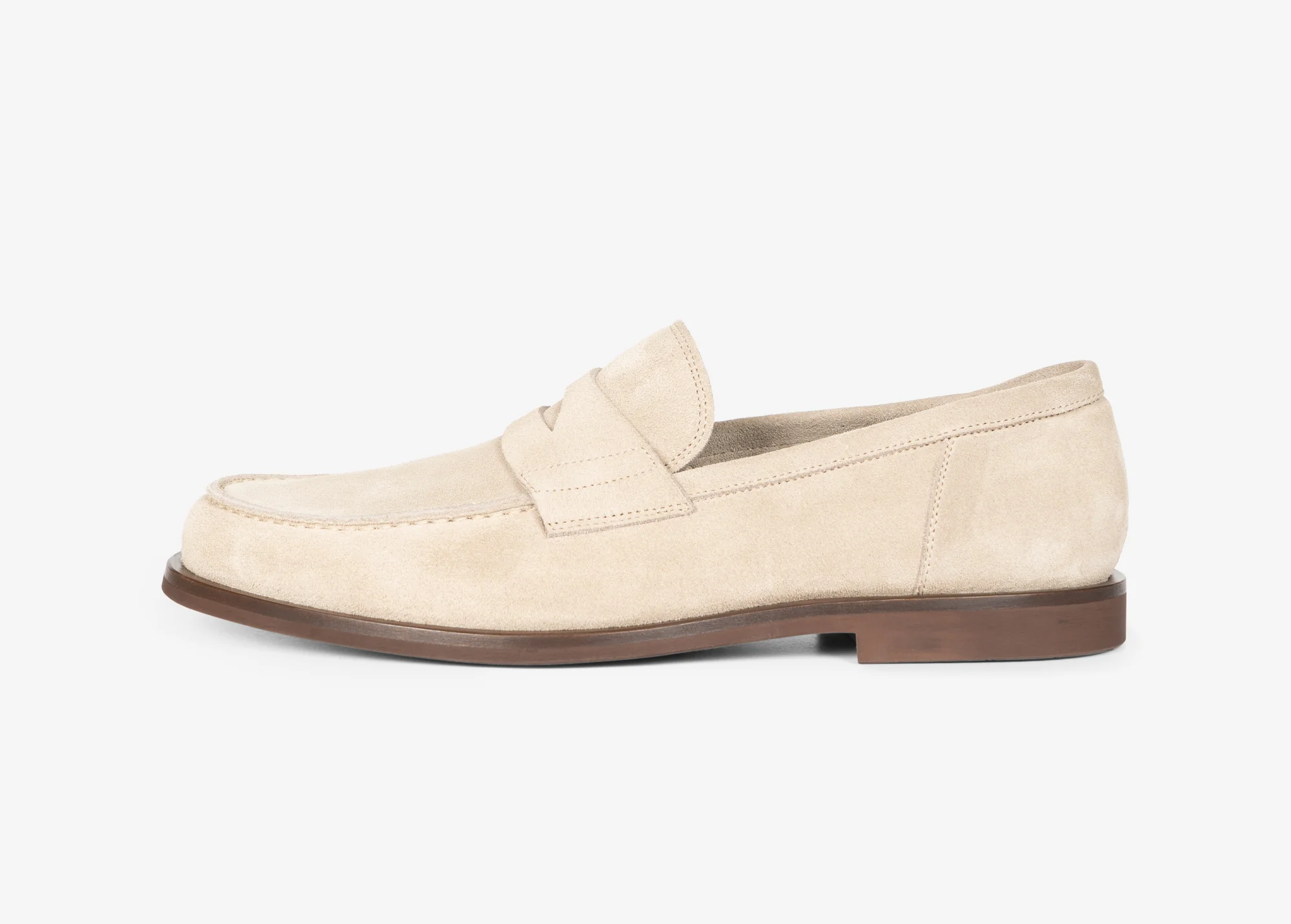 Mocassino college in suede beige chiaro - immagine 2