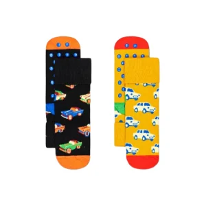 Kit 2 calzini car Kids antiscivolo Happy Socks