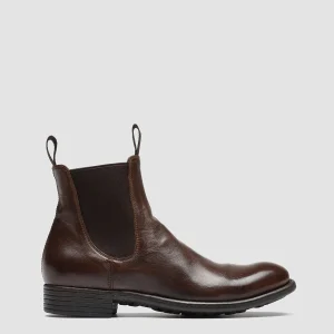 CALIXTE 004 - Stivaletti Chelsea in Pelle Marrone