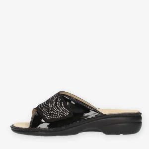 Clia Walk Estraibile 531 Ciabatte nere con strass