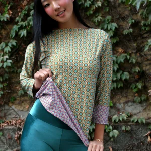 Maglia maniche lunghe elasticizzata peso leggero fantasia Double 1
