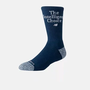 ACTIVE PREMIUM GRAPHIC CREW SOCKS- BLUE
