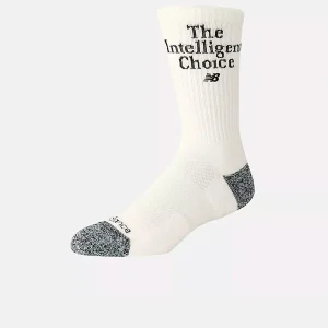 ACTIVE PREMIUM GRAPHIC CREW SOCKS- WHITE