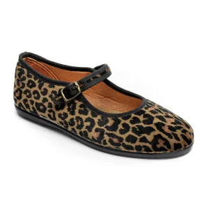 Ballerine in velluto leopardato scuro