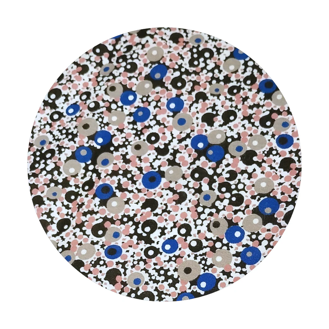 Jogger con elastico in vita cotone liberty blu e rosa - immagine 2