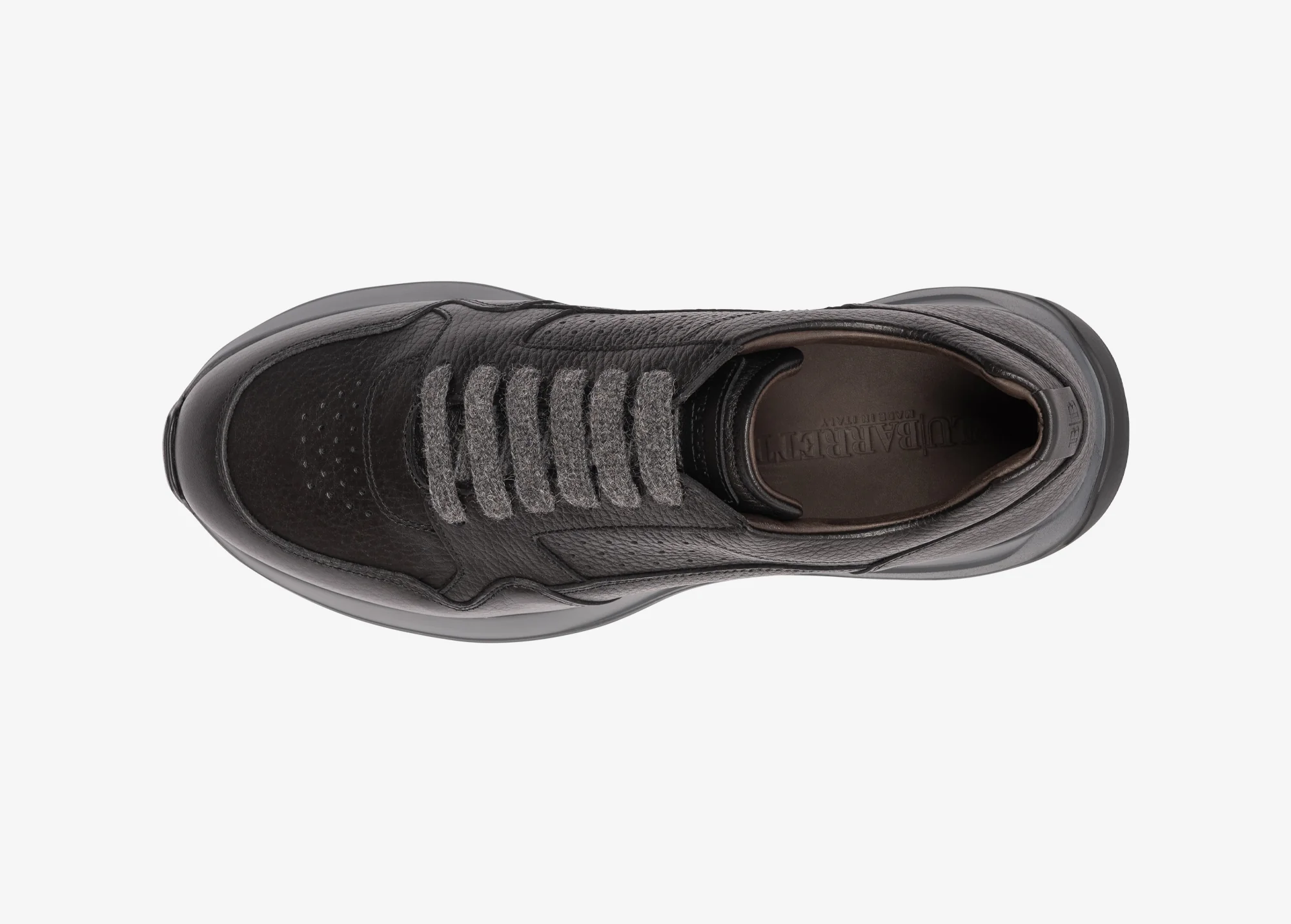Running sneaker in vitello bottalato nero - immagine 4