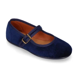 Ballerine in velluto blu notte