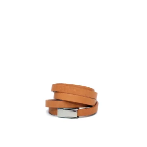 Bracciale multigiro in pelle marrone