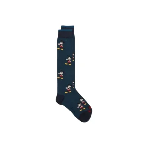 Calze al ginocchio Mickey Mouse allover verde scuro