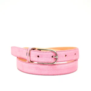 Cintura scamosciata rosa