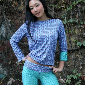 Maglia maniche lunghe elasticizzata peso leggero fantasia Double 5