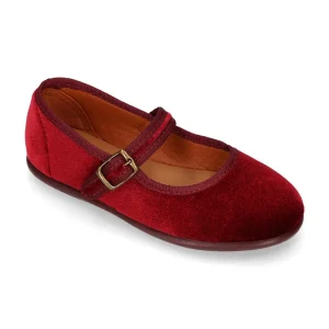 Ballerine in velluto bordeaux