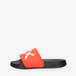 Sun 68 X35302-1192NERO/LAMPONE BOY'S SLIPPERS LOGO