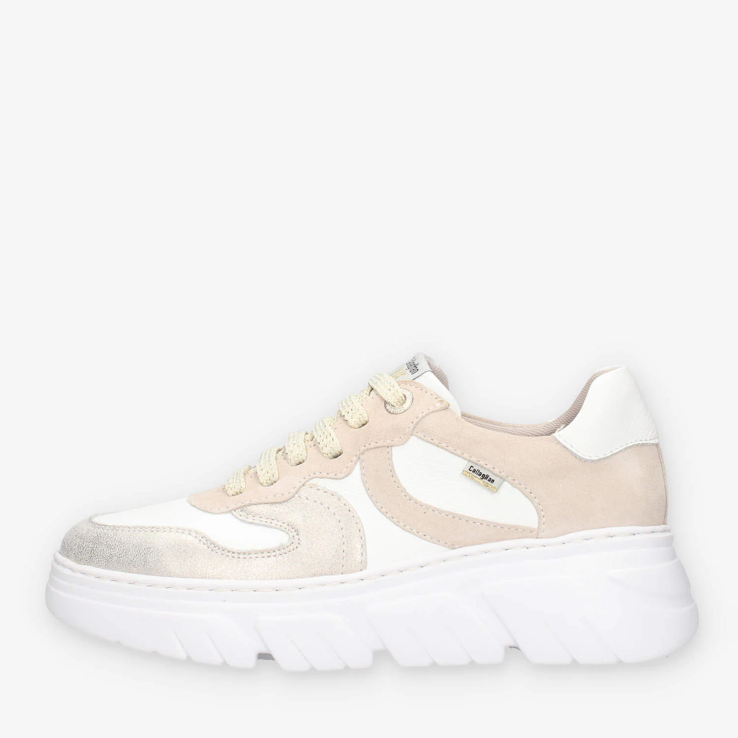 Callaghan 51809-PLATINO Sneakers platino bianche e beige da donna - immagine 2