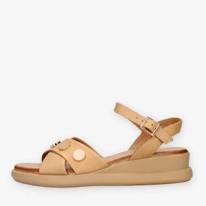 Inuovo Sandali cuoio da donna con zeppetta
