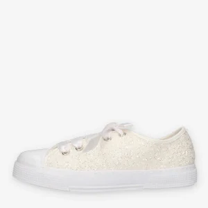 Dexco Sneakers basse bianche con glitter