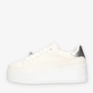 Frau 39P1-BIsi Sneakers bianche e argento da donna