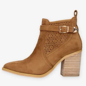 Xti Tentations 143883-CAMEL Stivaletti camel col tacco