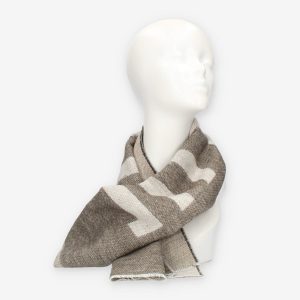 Alviero Martini Prima Classe Sciarpa logo specchiato naturale