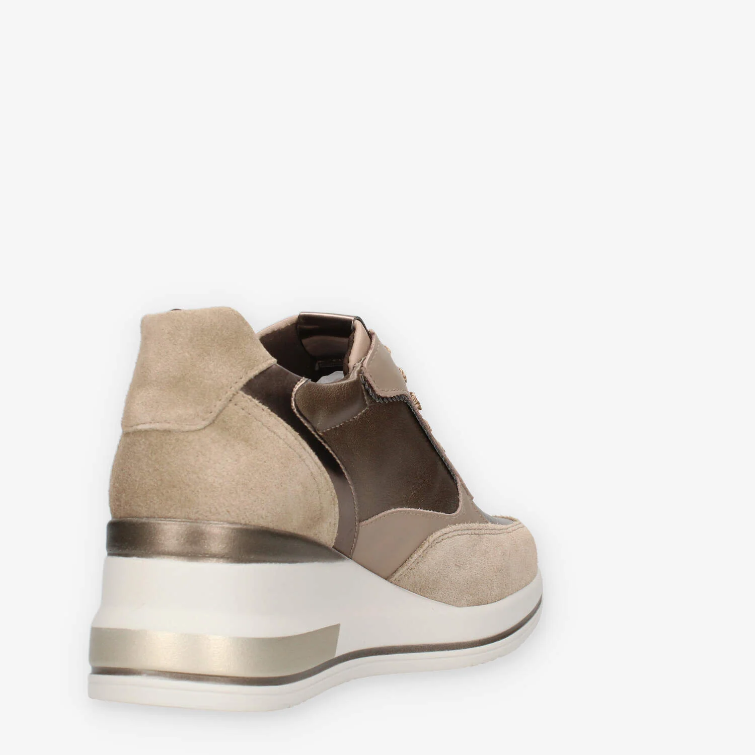 Nero Giardini I514130D-501 Sneakers tortora con zeppa - immagine 4
