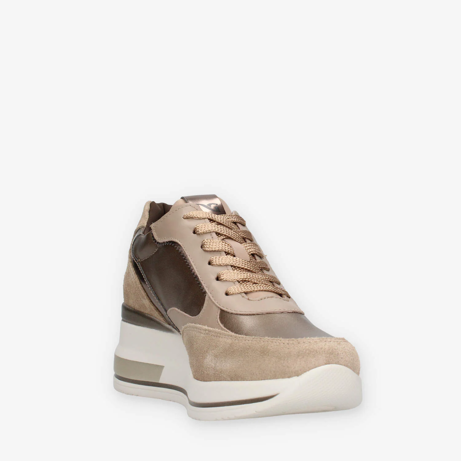 Nero Giardini I514130D-501 Sneakers tortora con zeppa - immagine 6