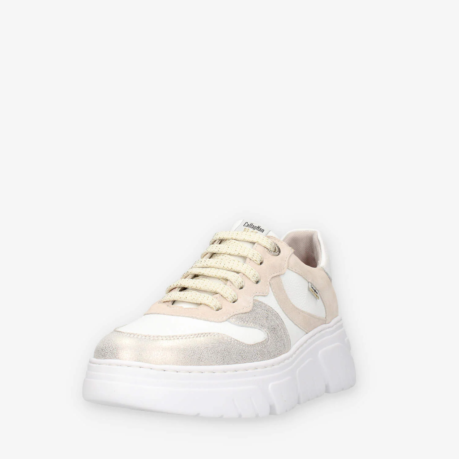 Callaghan 51809-PLATINO Sneakers platino bianche e beige da donna - immagine 7