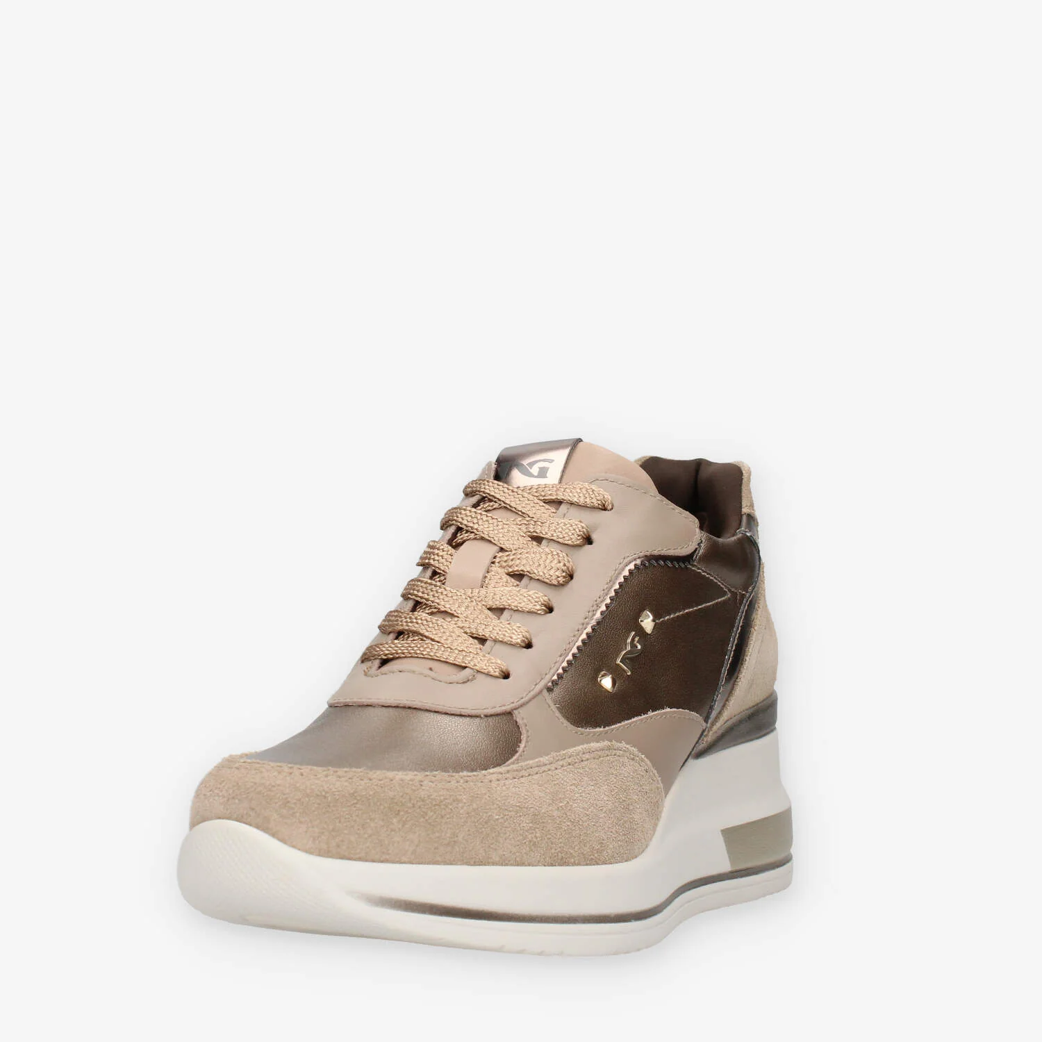Nero Giardini I514130D-501 Sneakers tortora con zeppa - immagine 7