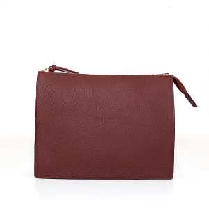 Pocket grande in pelle bordeaux