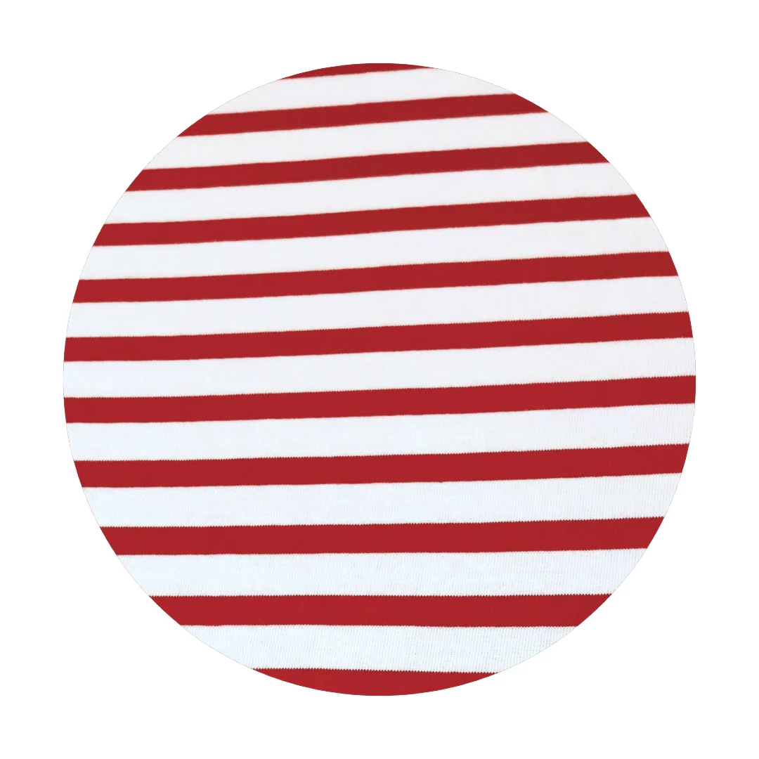 Maglia maniche lunghe righe medie rosso peso leggero - immagine 2