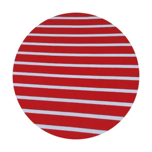 Jogger con elastico in vita cotone elasticizzato a righe sottili su base rossa