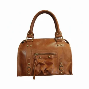 Borsa Media Bag pelle graffiata bruciato