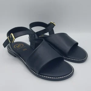 18+sandalo in pelle nera