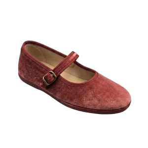 Ballerine in velluto Uva fragola