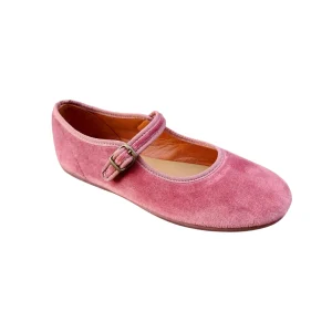Ballerine in velluto rosa antico