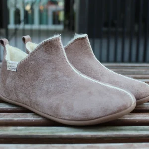 Stivaletti alcantara lana vergine taupe